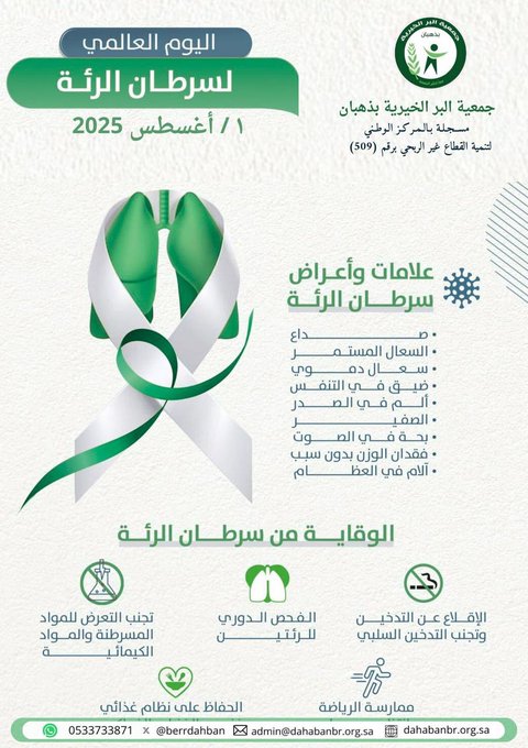 اليوم العالمي لسرطان الرئة