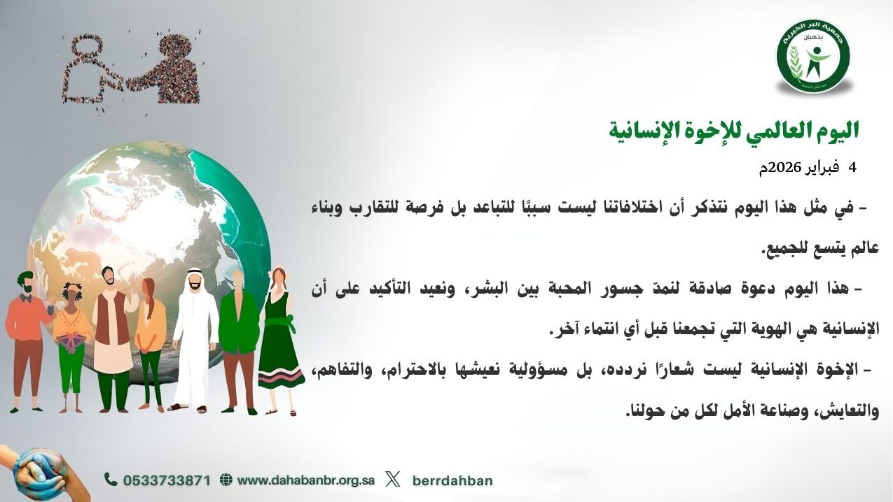 اليوم العالمي للإخوة الإنسانية